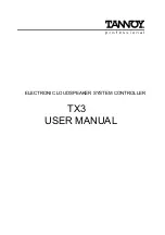 Tannoy TX3 User Manual предпросмотр