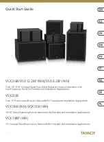 Предварительный просмотр 1 страницы Tannoy VSX 10BP Quick Start Manual