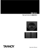 Tannoy VSX 18DR Operation Manual preview