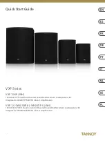 Preview for 1 page of Tannoy VXP 12 Quick Start Manual