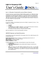 Предварительный просмотр 1 страницы TAOS TSL230RD User Manual