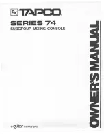 Tapco 74 series User Manual preview