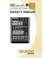 Tapco BLEND6 Owner'S Manual preview