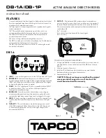 Tapco DB-1P Instruction Sheet preview