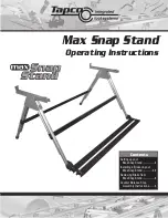 Tapco Max Snap Stand Operating Instructions preview