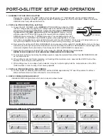 Preview for 2 page of Tapco Port-O-Slitter General Instructions, Set Up, Accessories And Manual To Using