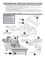 Preview for 3 page of Tapco Port-O-Slitter General Instructions, Set Up, Accessories And Manual To Using