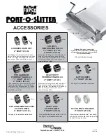 Preview for 8 page of Tapco Port-O-Slitter General Instructions, Set Up, Accessories And Manual To Using