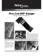 Preview for 1 page of Tapco Pro Cut-Off Gauge Operation Manual