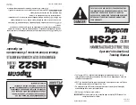 Tapcon HS22 Operator'S Instruction & Training Manual preview