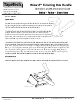 Preview for 2 page of TapeTech Wizard 8000TT Operation And Maintenance Manual