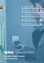 Предварительный просмотр 1 страницы Tapkey WALLREADER A Quick Manual For Owners