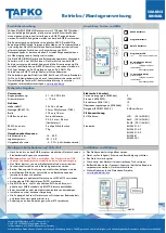 Preview for 2 page of TAPKO SIM-KNX DINRAIL Operating Instructions