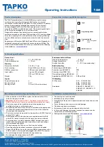 Preview for 1 page of TAPKO TAI4 Operating Instructions