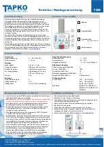 Preview for 2 page of TAPKO TAI4 Operating Instructions