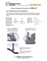 Preview for 4 page of Tapmatic effectivity tools DeBurr-Z Safety And Operation Instructions