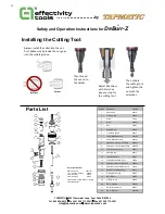 Preview for 11 page of Tapmatic effectivity tools DeBurr-Z Safety And Operation Instructions