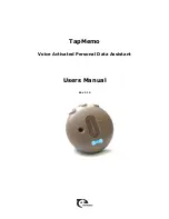 TapMemo Voice Activated Personal Data Assistant User Manual preview