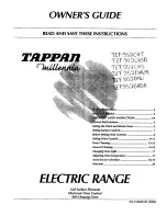 Tappan Millennia TEF352BHDA Owner'S Manual preview