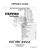 Tappan Millennia TEF365BHD Owner'S Manual preview