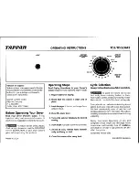 Preview for 1 page of Tappan TDG336RE Operating Instructions