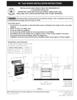 Tappan TGF605EW2 Installation Instructions Manual preview