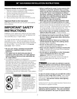 Preview for 2 page of Tappan TGF657BFW2 Installation Instructions Manual