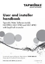 Предварительный просмотр 1 страницы Tapworks NSC9PRO User And Installer Handbook