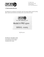 Preview for 7 page of Tar River PRZ-5500 User Manual, Spare Parts Catalog, Warranty