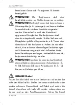 Предварительный просмотр 10 страницы Targa 290487 Operating Instructions And Safety Instructions