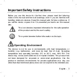 Preview for 3 page of Targa MF 100 Operating And Safety Instructions Manual