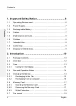 Preview for 3 page of Targa PNA-E3530T User Manual And Service Information