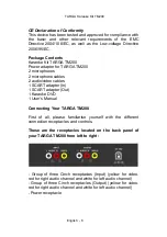 Preview for 6 page of Targa TM200 Karaoke-Set User Manual And Service Information