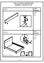 Предварительный просмотр 5 страницы Target Furniture DALLAS 139-9 DALLAS 139-14 Assembly Instruction Manual