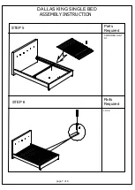 Предварительный просмотр 7 страницы Target Furniture DALLAS 139-9 DALLAS 139-14 Assembly Instruction Manual