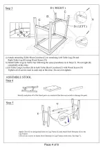 Preview for 4 page of Target 4PC GALENA COUNTER HEIGHT SET 64414WHT Assembly Instructions Manual