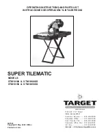 Target SUPER TILEMATIC STM10100 Operating Instructions And Parts List Manual preview