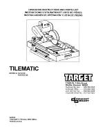 Target TILEMATIC TA10100 Operating Instructions And Parts List Manual preview