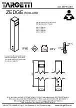 Preview for 1 page of Targetti ZEDGE BOLLARD Manual