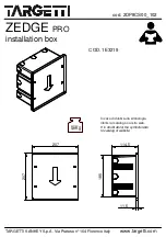 Preview for 1 page of Targetti ZEDGE PRO 1E3219 Manual