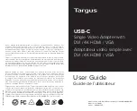 Preview for 1 page of Targus ACA961USZ User Manual