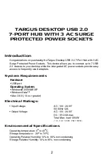 Preview for 3 page of Targus ACH90UK User Manual