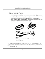 Предварительный просмотр 3 страницы Targus CORD-STORING OPTICAL MOUSE User Manual