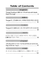 Preview for 2 page of Targus desktop USB 2.0
7-port hub
with audio pass-through User Manual