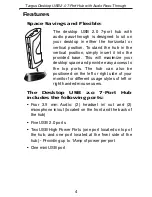 Preview for 4 page of Targus desktop USB 2.0
7-port hub
with audio pass-through User Manual