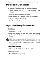 Preview for 5 page of Targus desktop USB 2.0
7-port hub
with audio pass-through User Manual