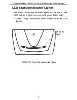 Preview for 7 page of Targus desktop USB 2.0
7-port hub
with audio pass-through User Manual