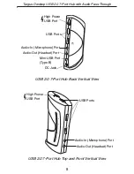 Preview for 8 page of Targus desktop USB 2.0
7-port hub
with audio pass-through User Manual