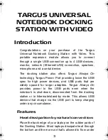 Preview for 3 page of Targus NOTEBOOK DOCKING station with video User Manual