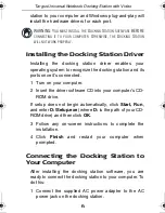 Preview for 6 page of Targus NOTEBOOK DOCKING station with video User Manual